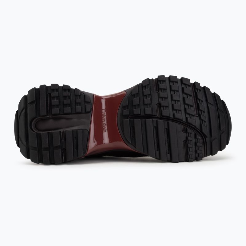 Buty damskie Calvin Klein HW0HW02999 Hike Runner Organza Met Leather bordeaux/rhubarb 4