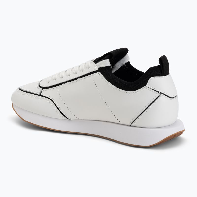 Buty damskie Calvin Klein HW0HW02994 Retro Runner Sock Patch Leather bright white/black 3