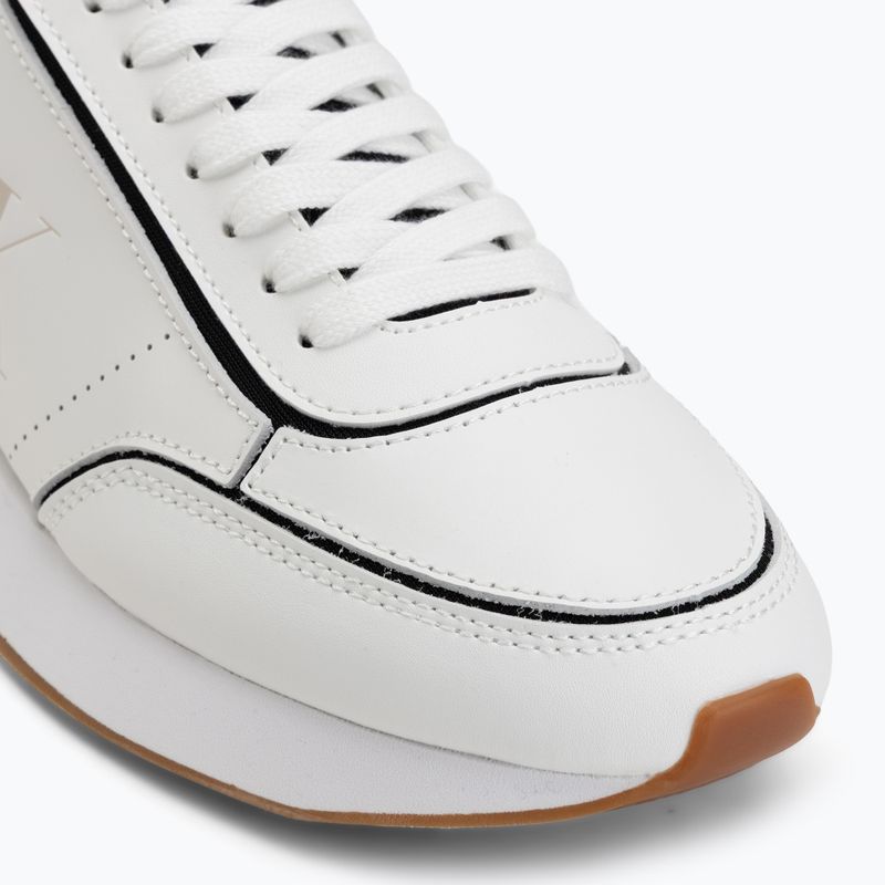 Buty damskie Calvin Klein HW0HW02994 Retro Runner Sock Patch Leather bright white/black 7