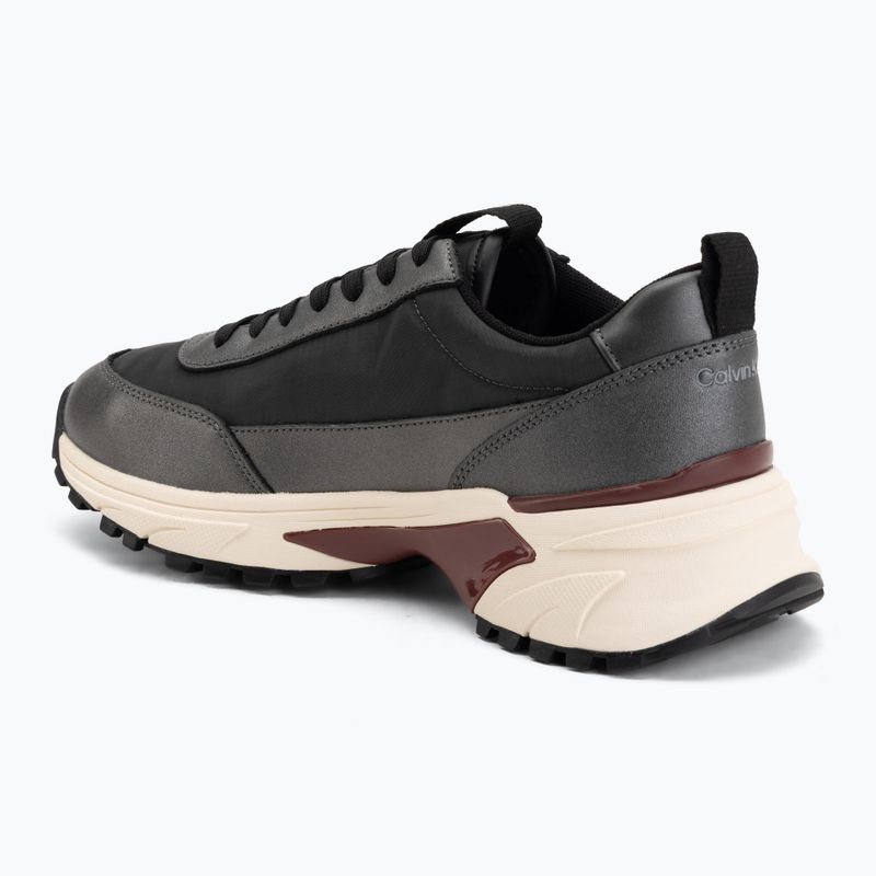 Buty damskie Calvin Klein HW0HW02999 Hike Runner Organza Met Leather gun metal/bordeaux 3