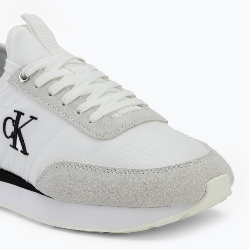 Buty damskie Calvin Klein YW0YW02060 Retro Runner Sock Laceup Mix Mat bright white/black/marshmallow 7