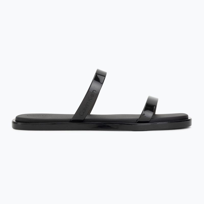 Klapki damskie Calvin Klein HW0HW02963 Jelly Doub Bar Shiny triple black 2
