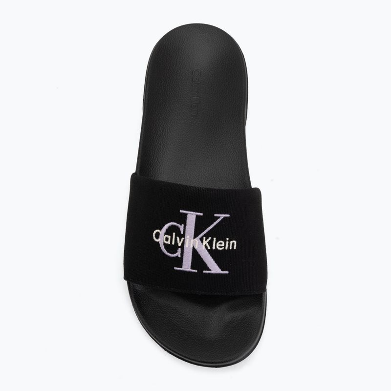 Klapki Calvin Klein HW0HW02958 Ess black/soft levander 5