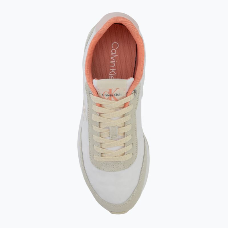 Buty damskie Calvin Klein YW0YW01990 Retro Runner Lace Up Nylon Mg brilliant white/light cashew/pink 5