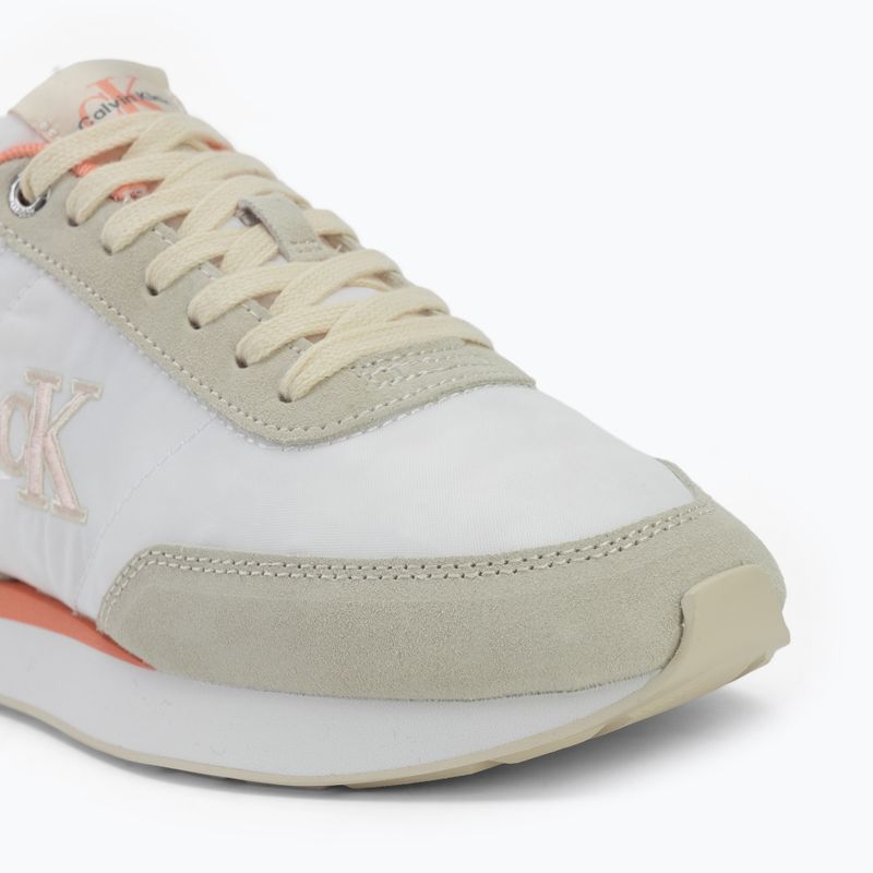 Buty damskie Calvin Klein YW0YW01990 Retro Runner Lace Up Nylon Mg brilliant white/light cashew/pink 7