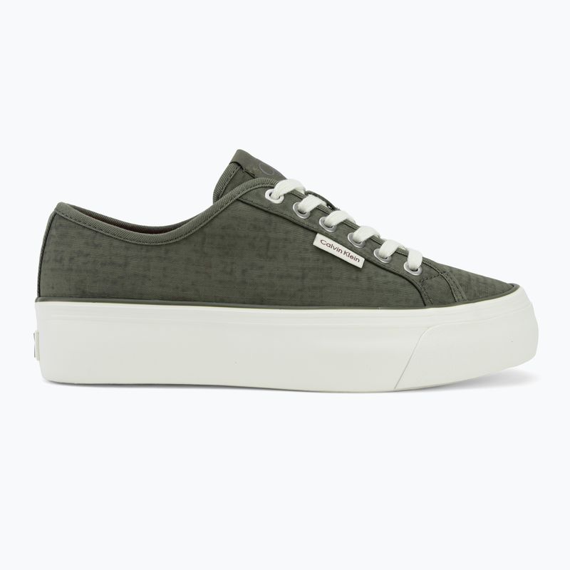 Buty damskie Calvin Klein HW0HW02970 Vulc Flatf Laceup Ripst deep lichen green/pink yarrow 2