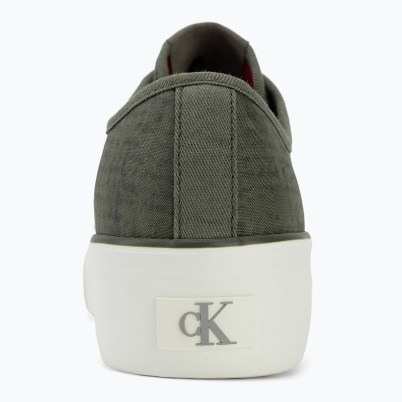 Buty damskie Calvin Klein HW0HW02970 Vulc Flatf Laceup Ripst deep lichen green/pink yarrow 6