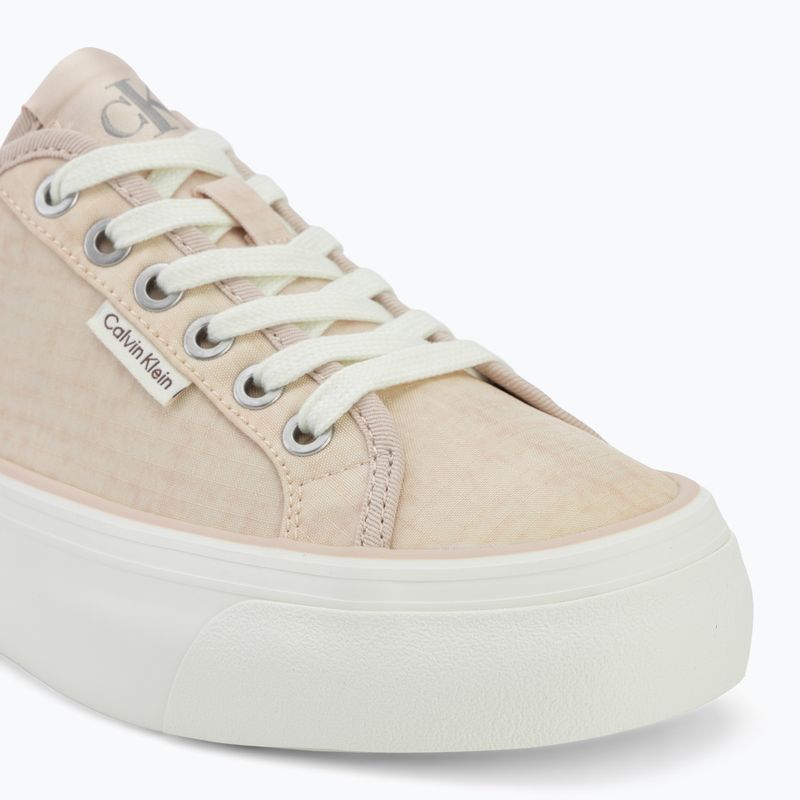Buty damskie Calvin Klein HW0HW02970 Vulc Flatf Laceup Ripst whisper pink/key largo 7