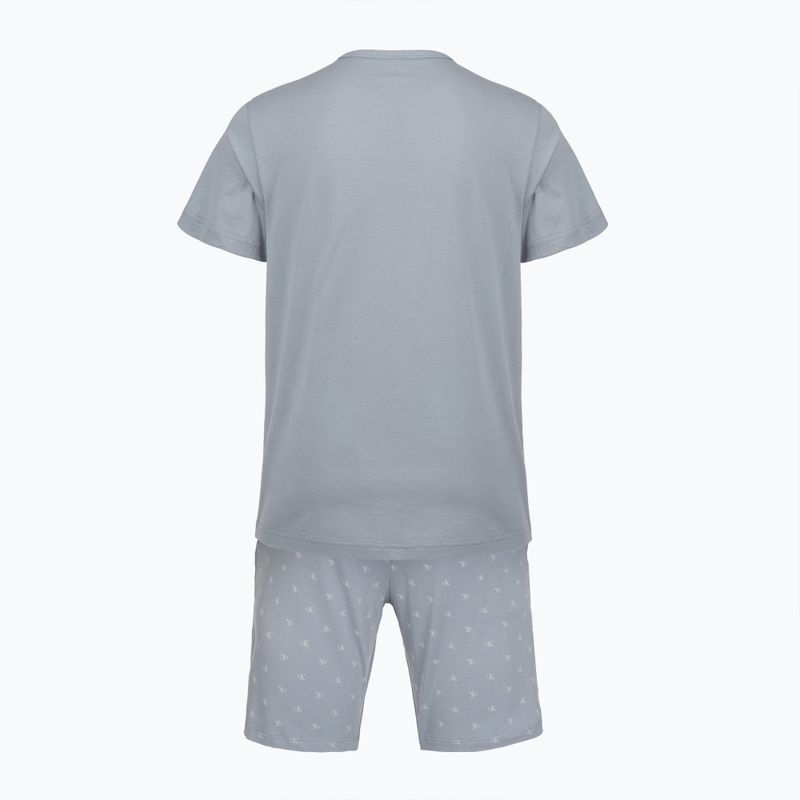 Piżama męska Calvin Klein LV00NM2900 misty grey top /diamond logo misty 2