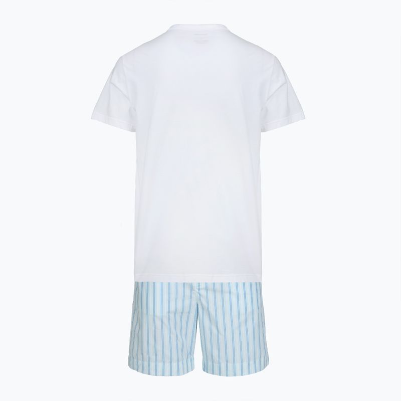 Piżama męska Calvin Klein LV00NM2903 classic white top/aurora stripe 2
