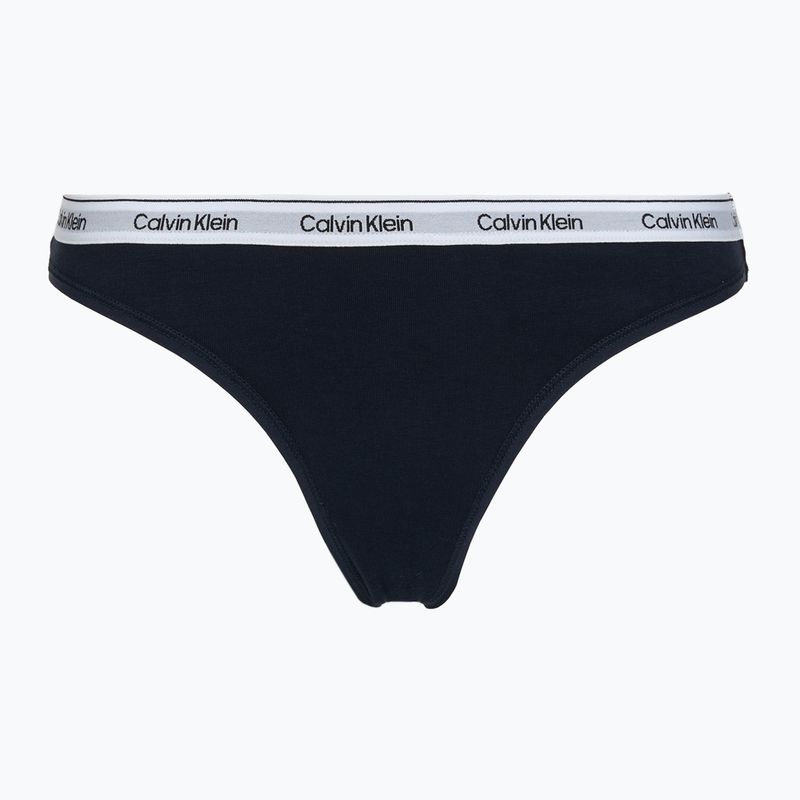 Stringi damskie Calvin Klein LV00QD5209 Thong 3 pary shoreline/snow heather/pear sorbe 4