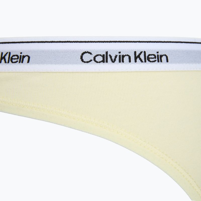 Stringi damskie Calvin Klein LV00QD5209 Thong 3 pary shoreline/snow heather/pear sorbe 6
