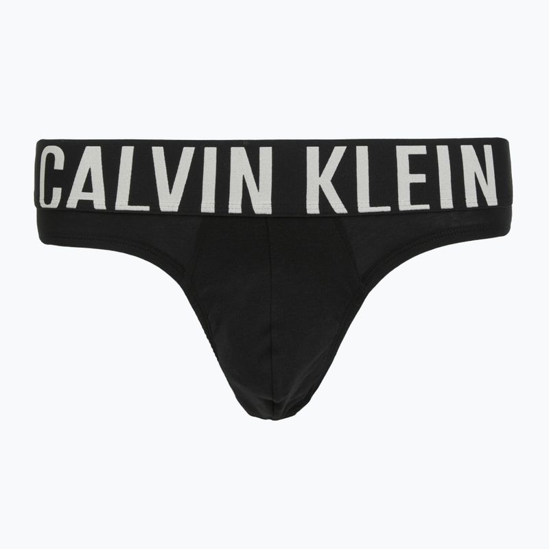 Slipy męskie Calvin Klein 000NB3607A Hip Brief 3 pary black w/oatmeal logo/black w/age 2