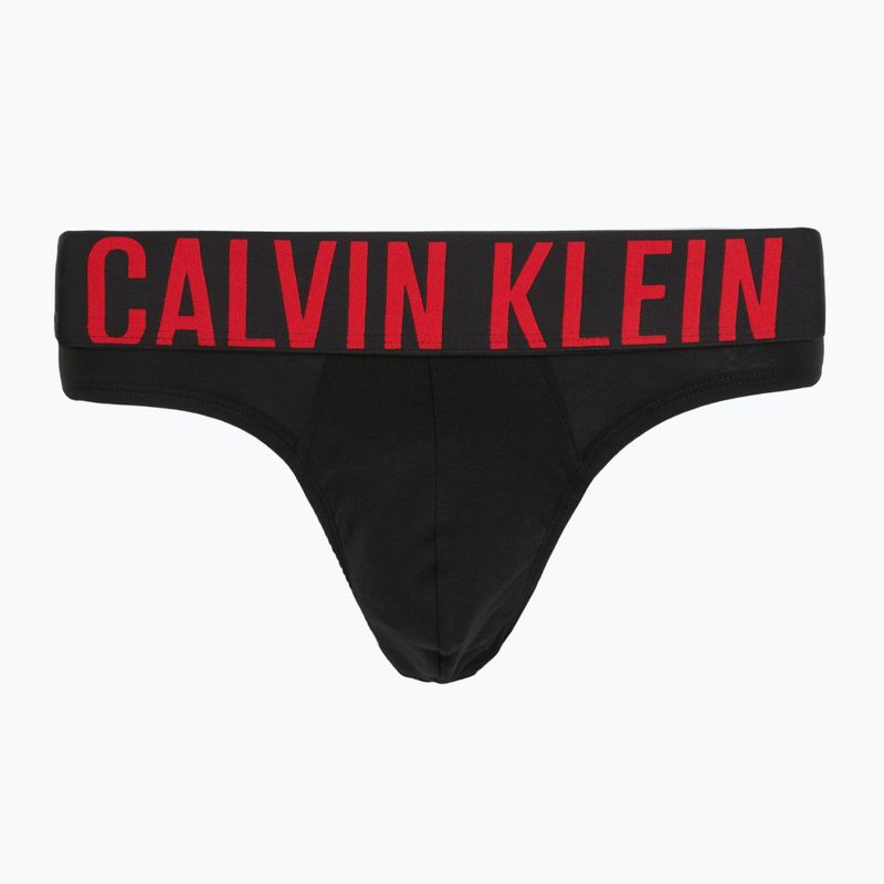 Slipy męskie Calvin Klein 000NB3607A Hip Brief 3 pary black w/oatmeal logo/black w/age 3
