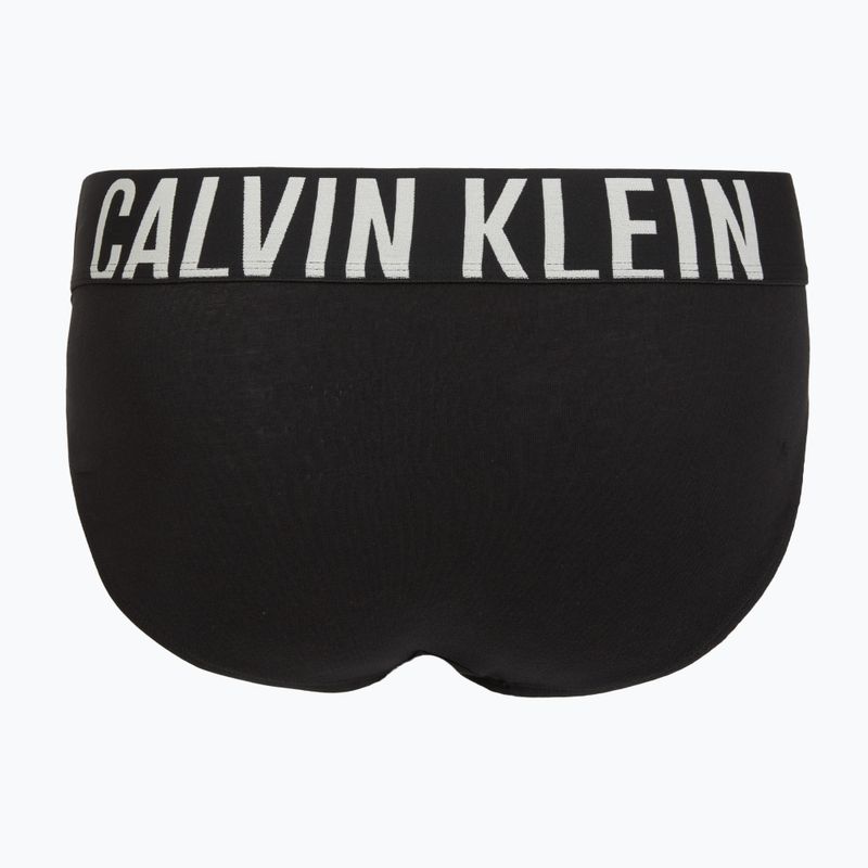 Slipy męskie Calvin Klein 000NB3607A Hip Brief 3 pary black w/oatmeal logo/black w/age 5