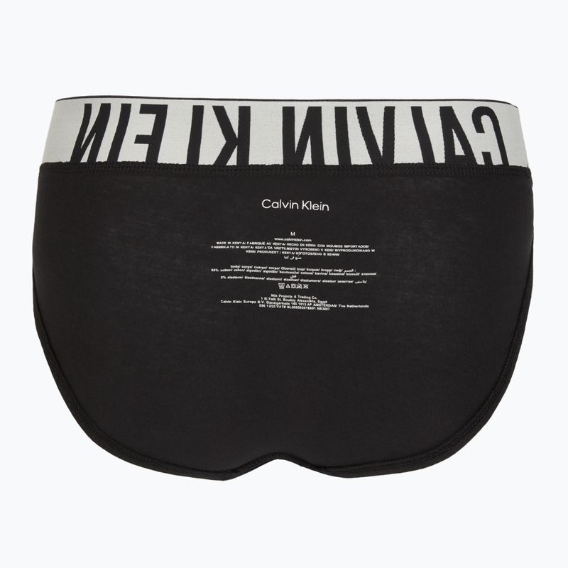 Slipy męskie Calvin Klein 000NB3607A Hip Brief 3 pary black w/oatmeal logo/black w/age 7