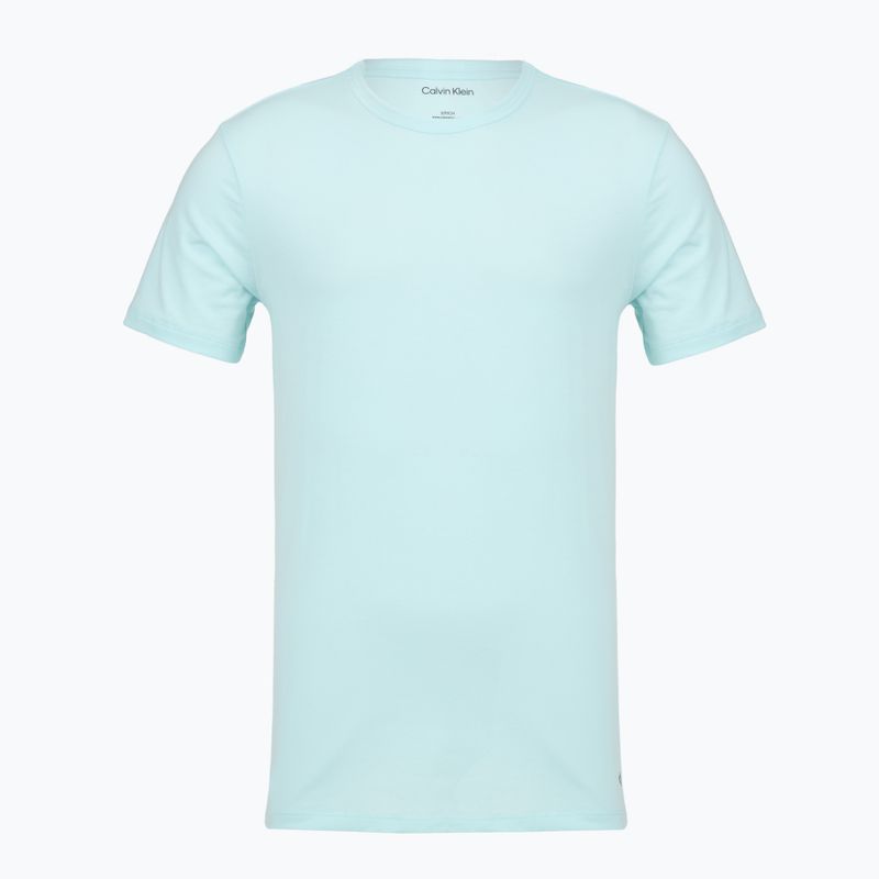 Koszulka męska Calvin Klein LV00NB4185 Crew Neck 3 szt. black w sea spray emb/sea spray w 2