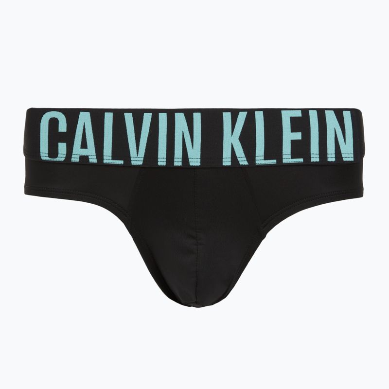 Slipy męskie Calvin Klein 000NB3610A Hip Brief 3 pary black w/ombre blue logo/black w/c 2