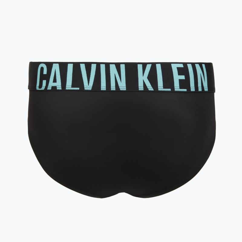 Slipy męskie Calvin Klein 000NB3610A Hip Brief 3 pary black w/ombre blue logo/black w/c 3
