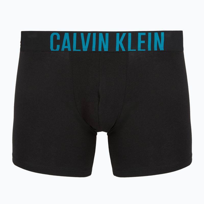 Bokserki Calvin Klein 000NB3609A Boxer Brief 3 pary black w/oatmeal logo/black w/age 3