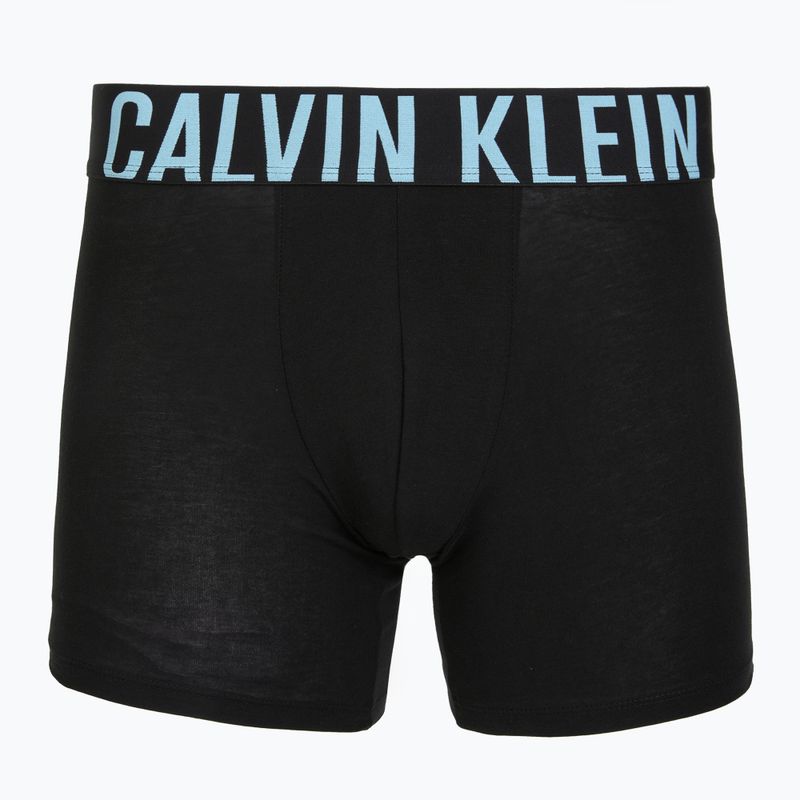 Bokserki Calvin Klein 000NB3609A Boxer Brief 3 pary black w/harbor mist logo/black w 2
