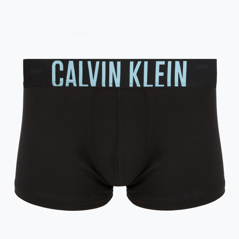 Bokserki męskie Calvin Klein 000NB3608A Trunk 3 pary black w/ harbor mist logo/ black w 3