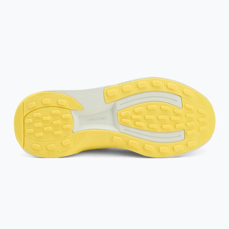 Buty męskie Calvin Klein YM0YM01457 Chunky Runner Lace Up Sock Knit vaporous white/coal/buttercup 4