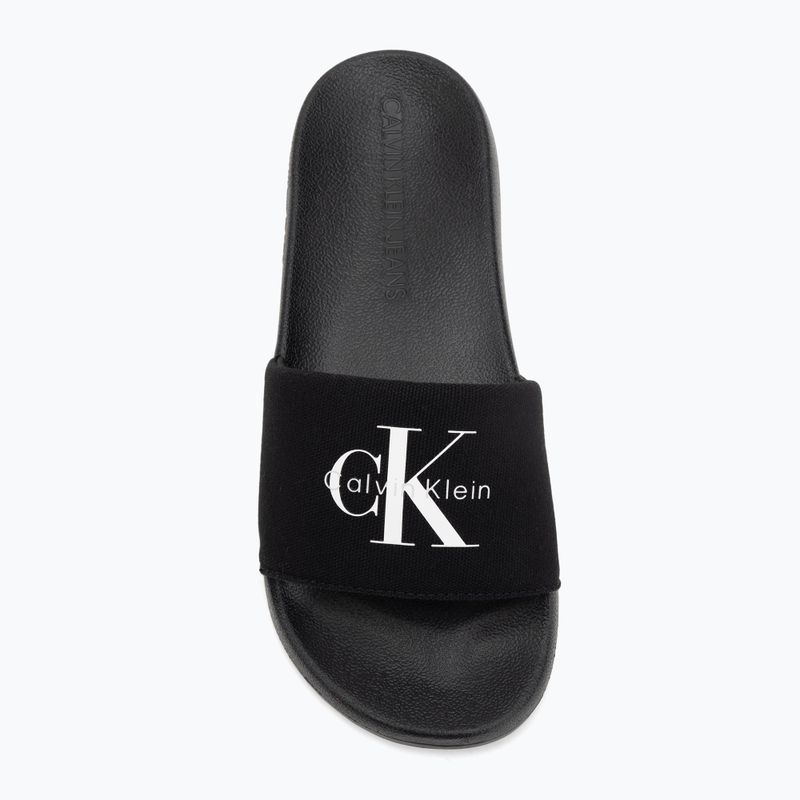 Klapki damskie Calvin Klein YW0YW01967 Monogram Logo 0GM black/bright white 5