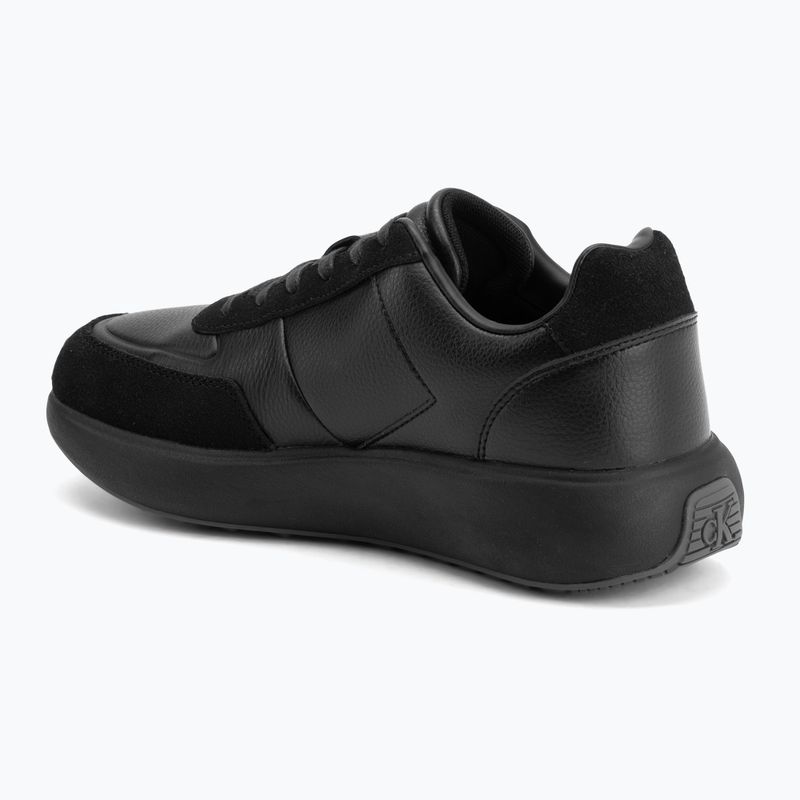 Buty męskie Calvin Klein HM0HM02033 City Runner Laceup Tape Leather triple black 3