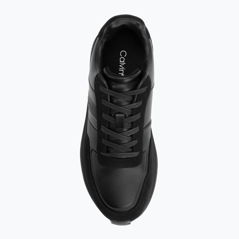 Buty męskie Calvin Klein HM0HM02033 City Runner Laceup Tape Leather triple black 5