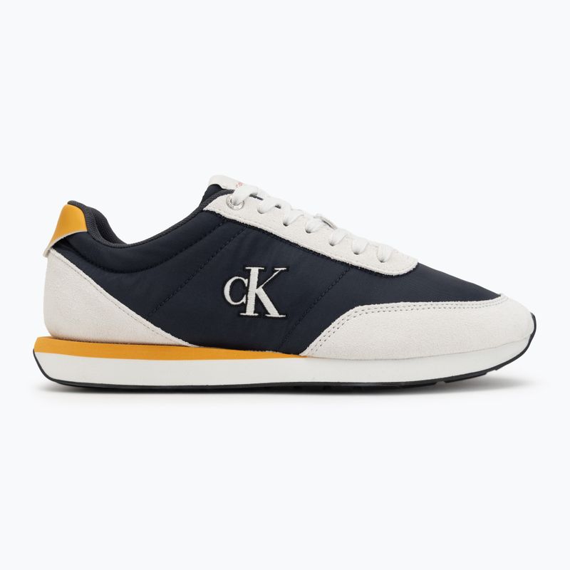 Buty męskie Calvin Klein YM0YM01361 Retro Runner Ess Mix Mat vaporous white/casual bluee/cooling 2