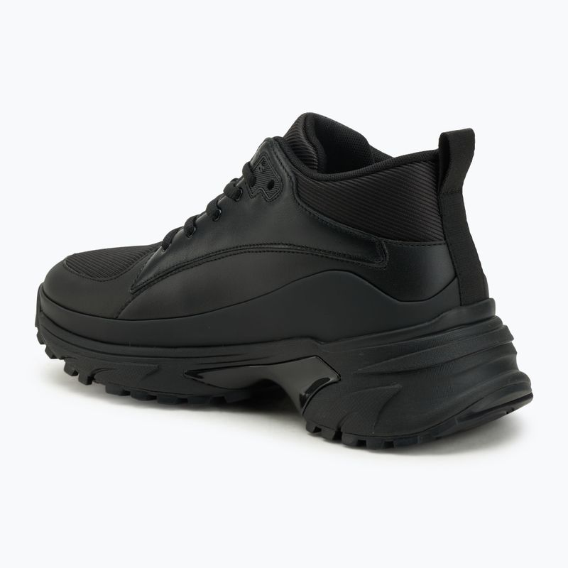 Buty męskie Calvin Klein YM0YM01418 Hike Runner Mid Laceup Tech Mix triple black 3
