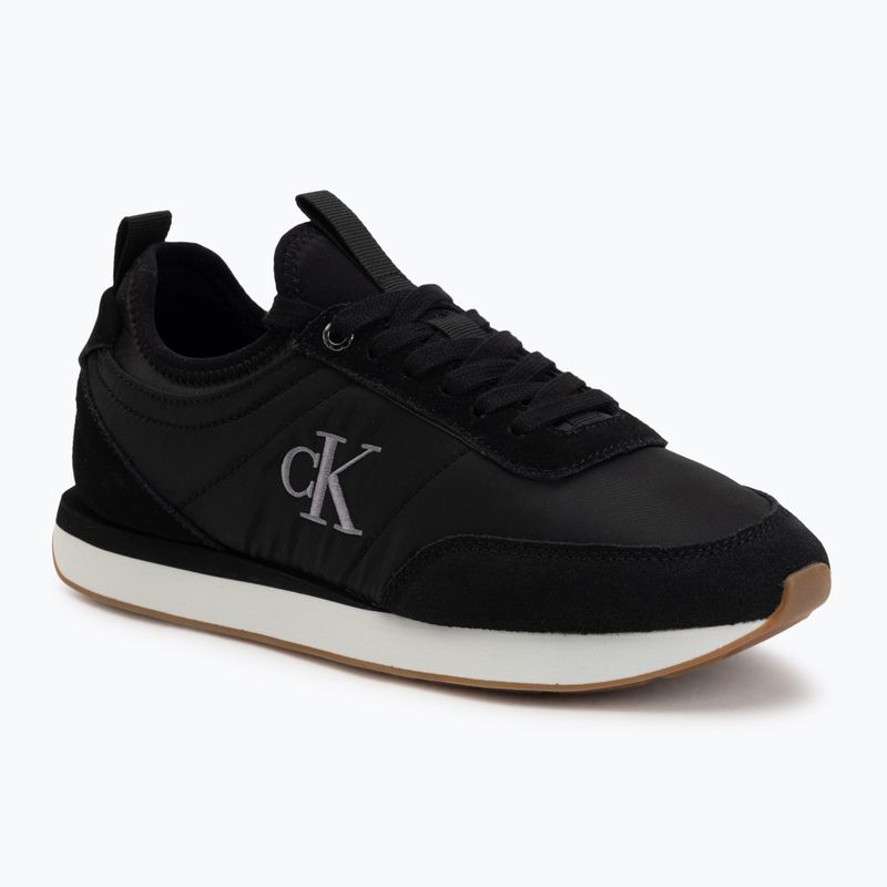 Buty damskie Calvin Klein YW0YW02060 Retro Runner Sock Laceup Mix Mat black/gyn metal/gum