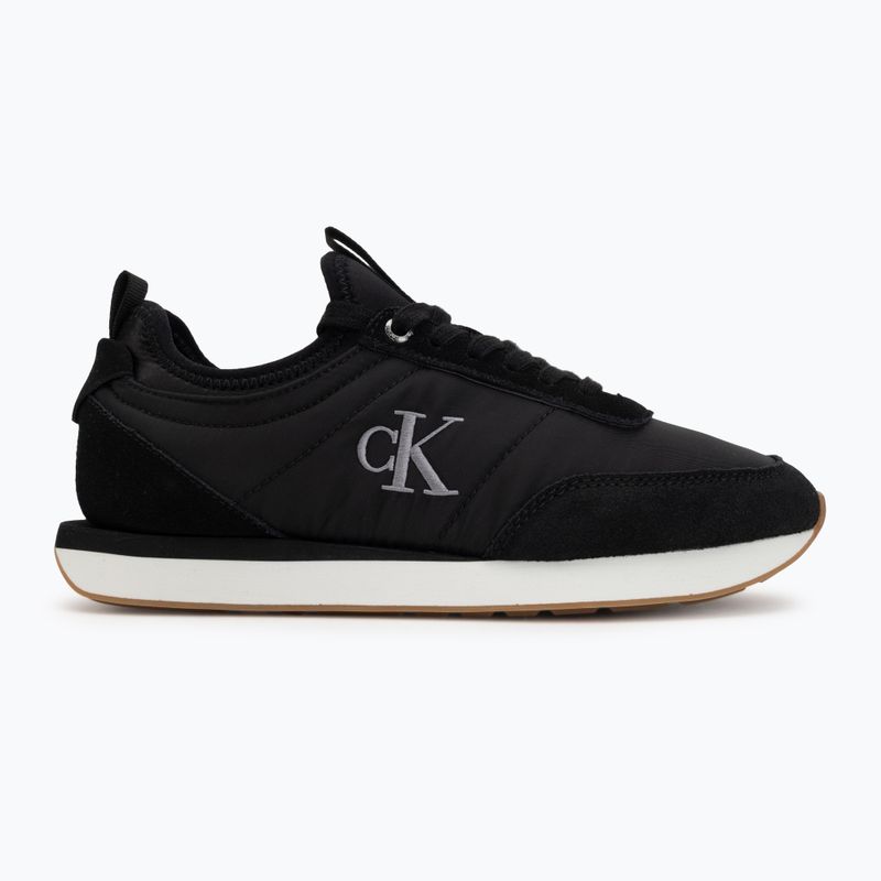 Buty damskie Calvin Klein YW0YW02060 Retro Runner Sock Laceup Mix Mat black/gyn metal/gum 2