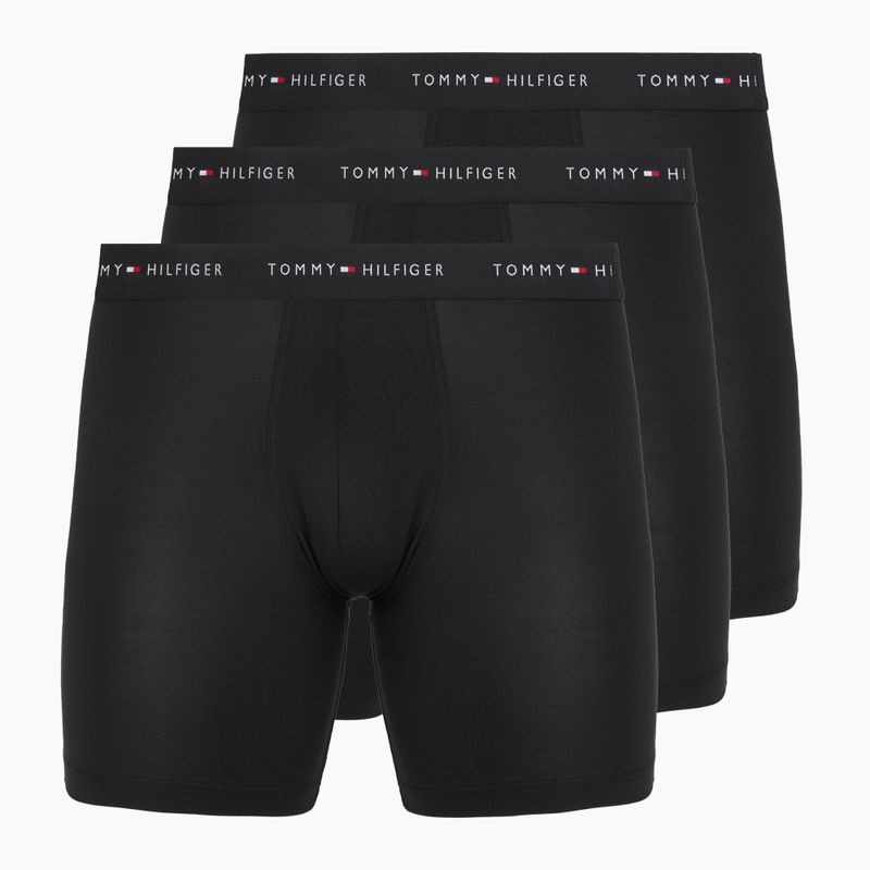Bokserki męskie Tommy Hilfiger Micro Long 3 pack black/black/black