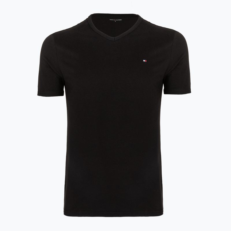 Koszulka męska Tommy Hilfiger Cotton V-Neck 3-pak black/black/black 2