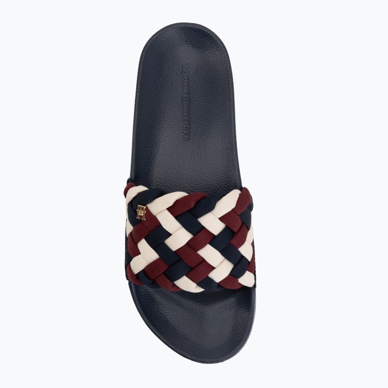Klapki damskie Tommy Hilfiger Braided Pool rwb 5