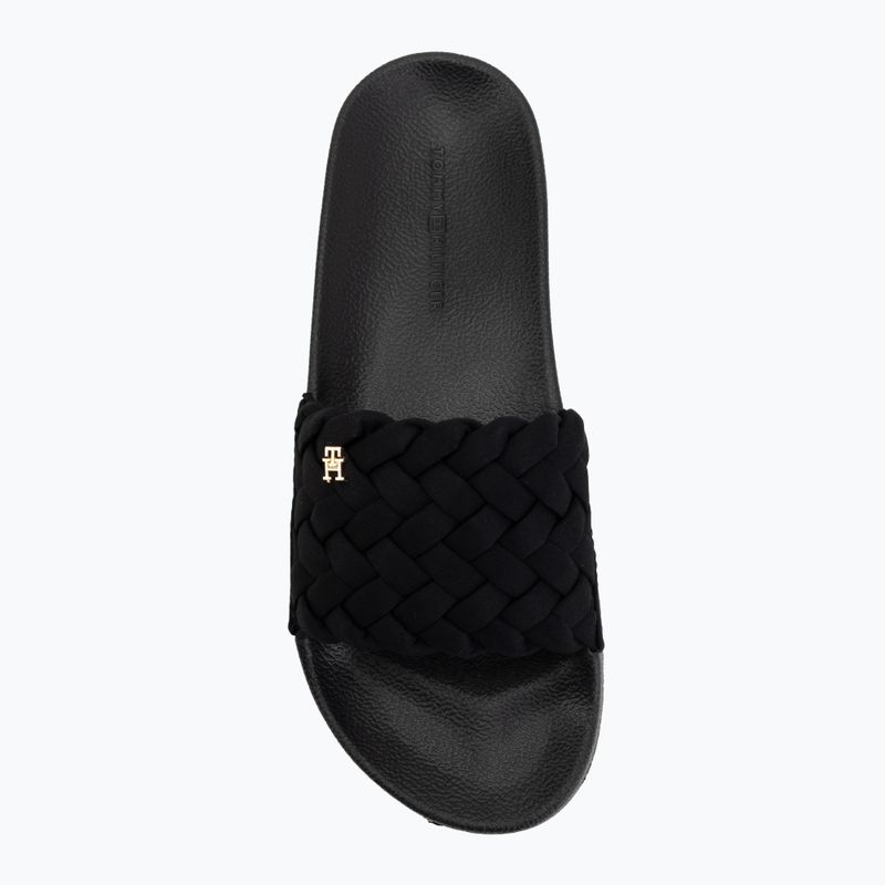Klapki damskie Tommy Hilfiger Braided Pool black 5