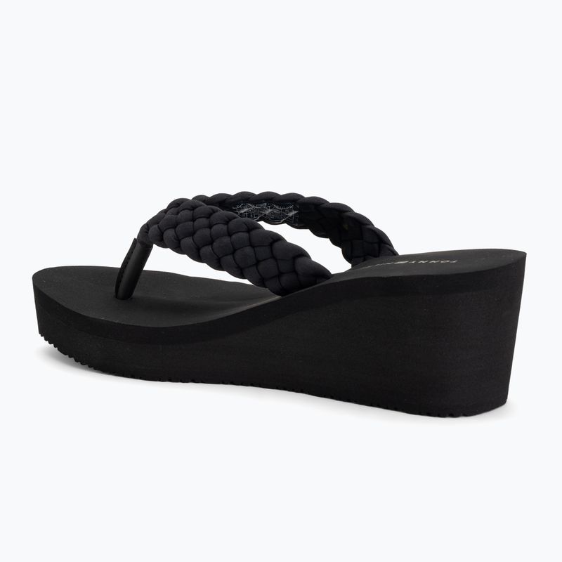 Japonki damskie Tommy Hilfiger Wedge Braided Summer Sandal black 3
