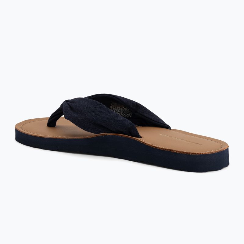 Japonki damskie Tommy Hilfiger Footbed Summer Sandal Leather space blue 3