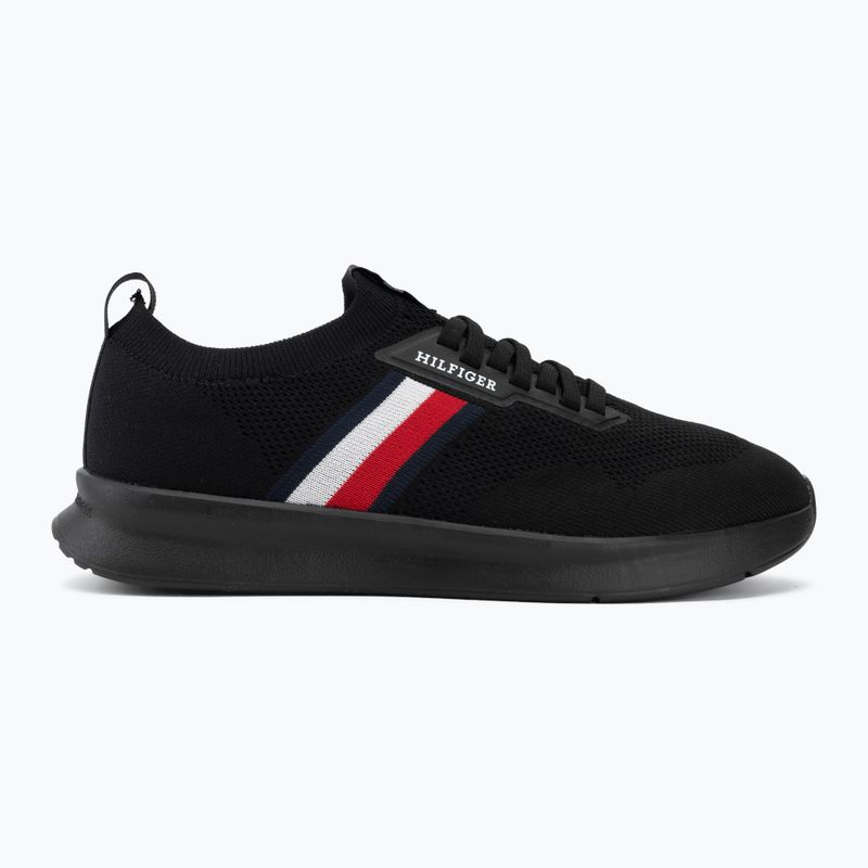 Buty męskie Tommy Hilfiger Lightweight Knitted Runner black 2