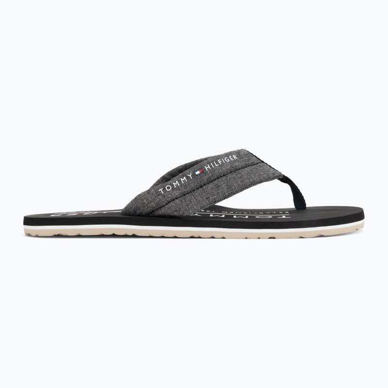 Japonki męskieTommy Hilfiger Chambray Beach Sandal black 2