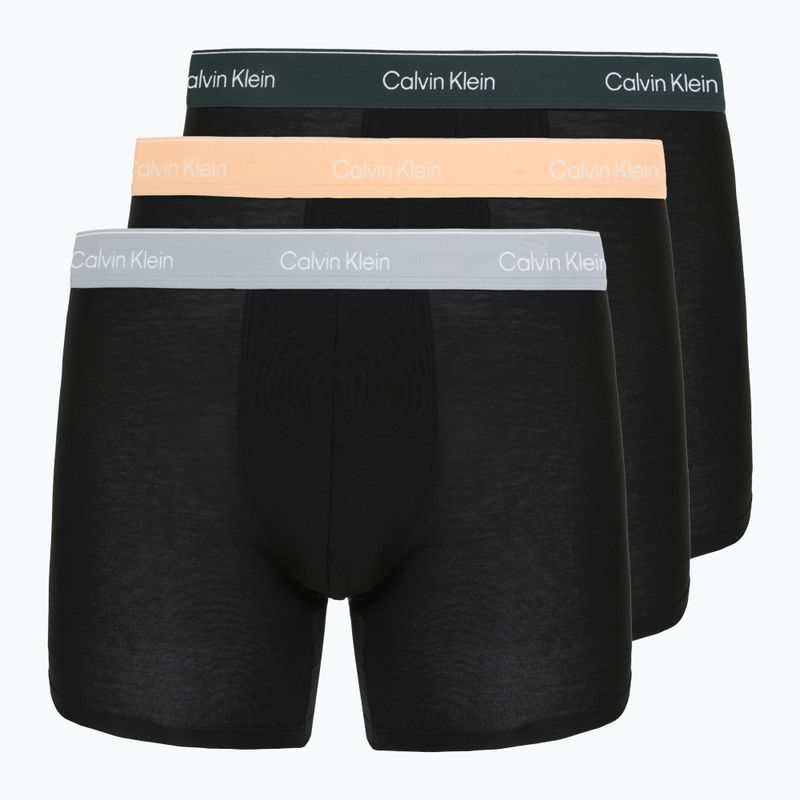 Bokserki Calvin Klein LV00NB4394 Brief 3 pary black w/darkest spruce wb/black w