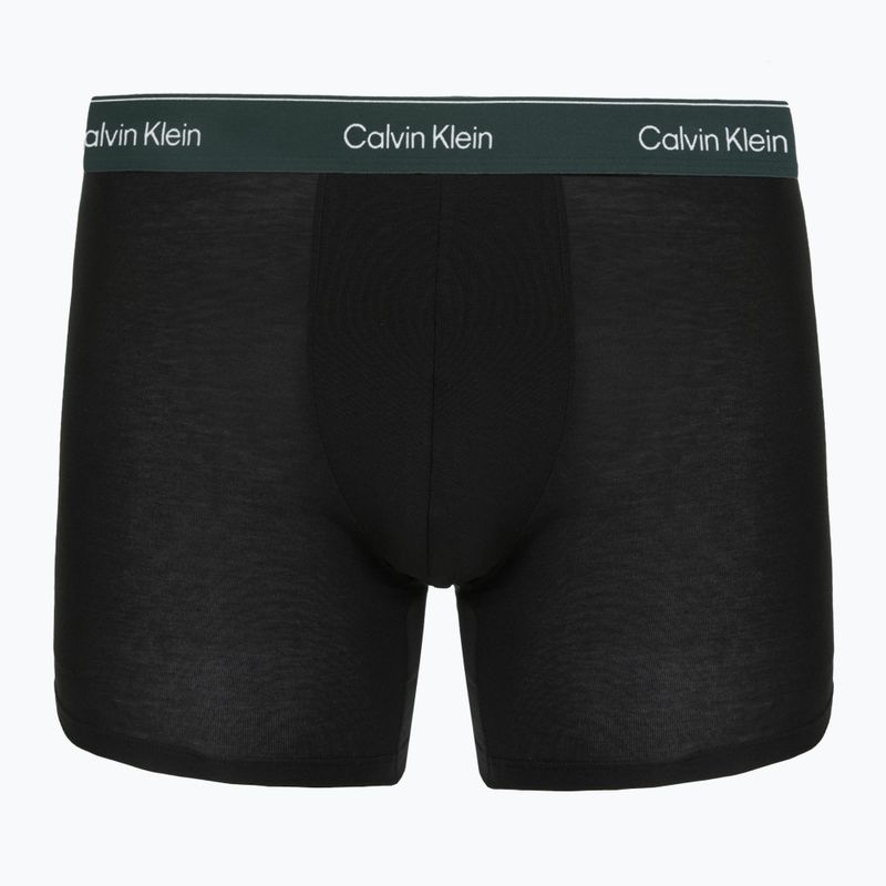 Bokserki Calvin Klein LV00NB4394 Brief 3 pary black w/darkest spruce wb/black w 6
