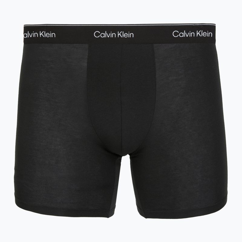 Bokserki Calvin Klein LV00NB4394 Brief 3 pary black w/heavenly iris logo/black w 2