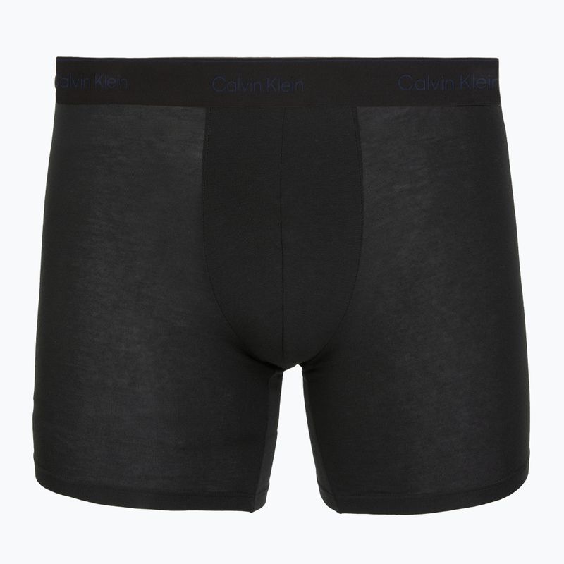 Bokserki Calvin Klein LV00NB4394 Brief 3 pary black w/heavenly iris logo/black w 5