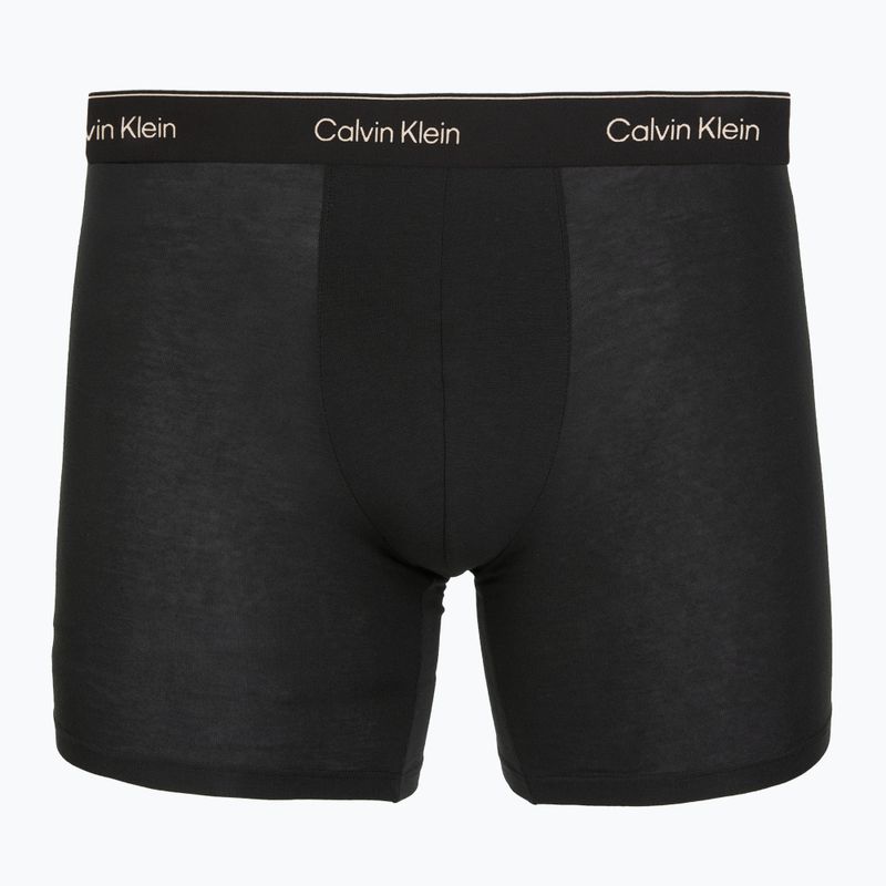 Bokserki Calvin Klein LV00NB4394 Brief 3 pary black w/heavenly iris logo/black w 6