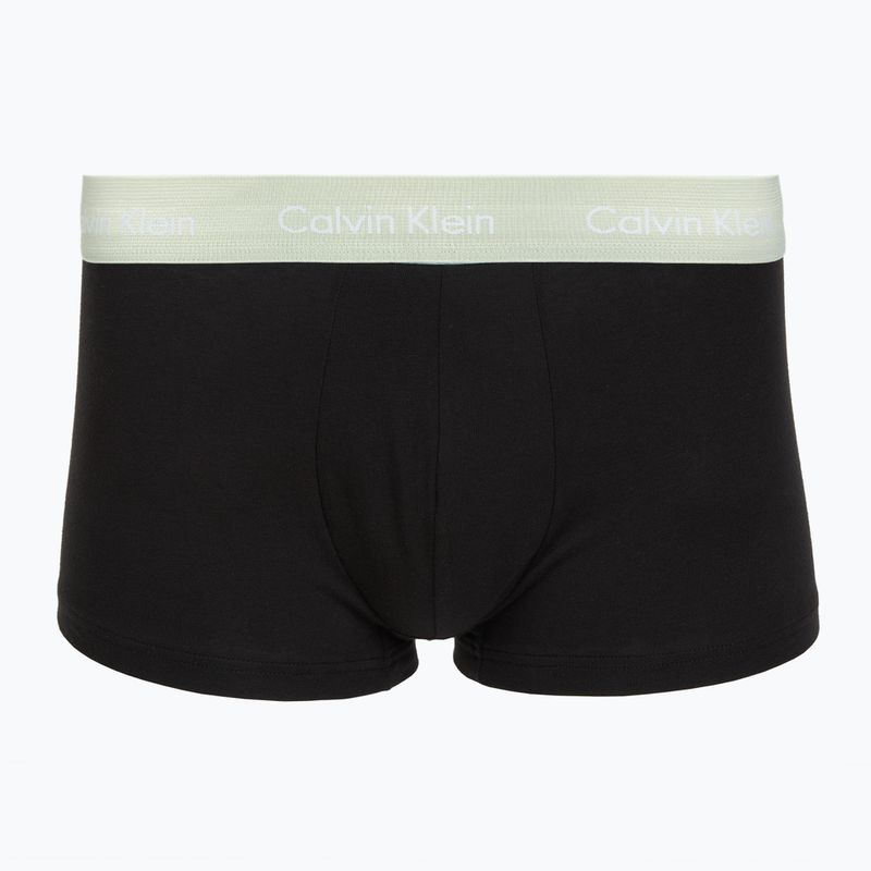 Bokserki Calvin Klein LV00NB4412 Low Rise Trunk 5 par black w plume wb/black w misty sage wb 3