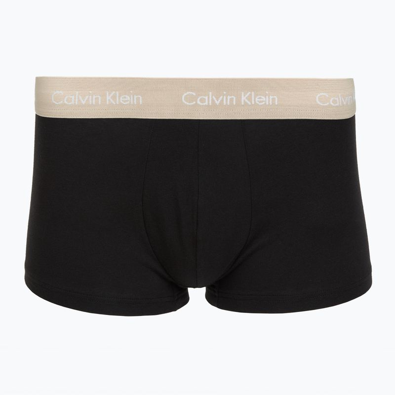 Bokserki Calvin Klein LV00NB4412 Low Rise Trunk 5 par black w plume wb/black w misty sage wb 4