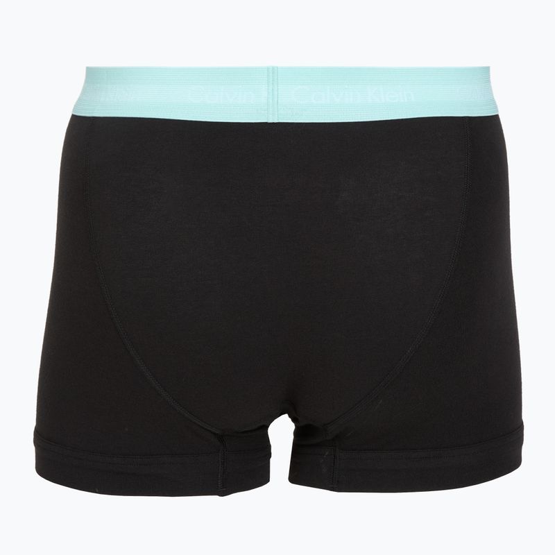 Bokserki męskie Calvin Klein 0000U2662G Trunk 3 pary black w plume wb/black w misty sag 5